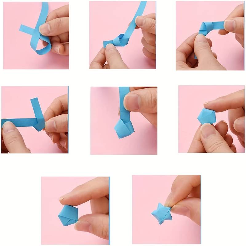 Origami Star Paper Strips - Fold Lucky Star Paper, DIY Homemade Art Craft  Paper